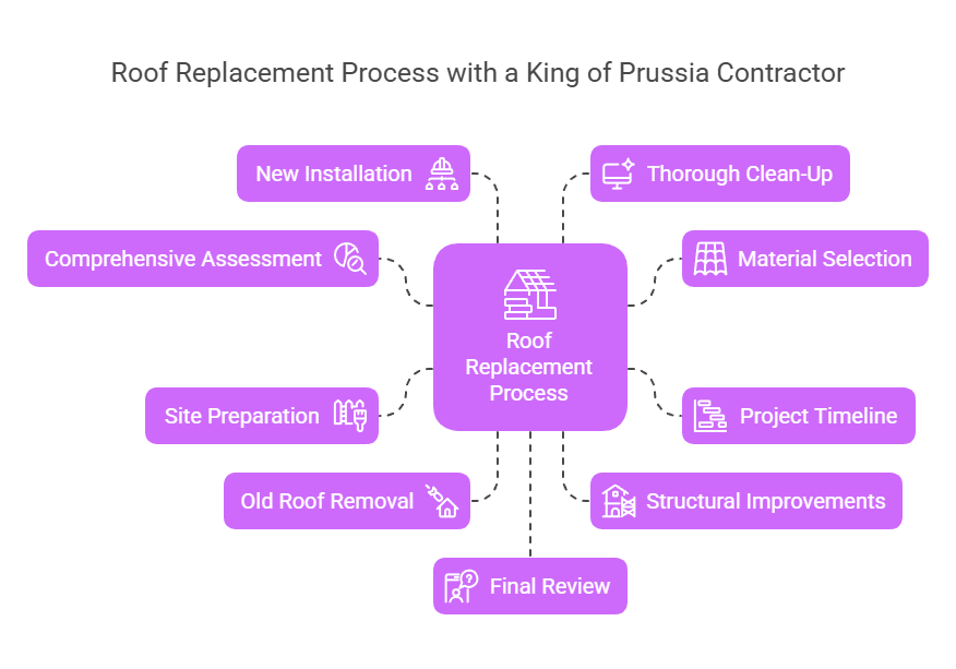 The Roof Replacement Process with a King of Prussia Roofing Contractor